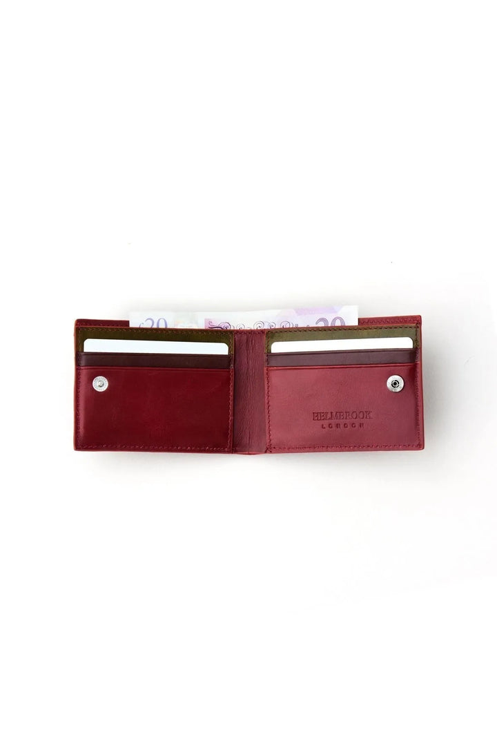 Helmbrook Portefeuille en cuir véritable pour homme Design de poche Multi-Baie RFID Protégé Rigby Bordeaux Bleu Marine