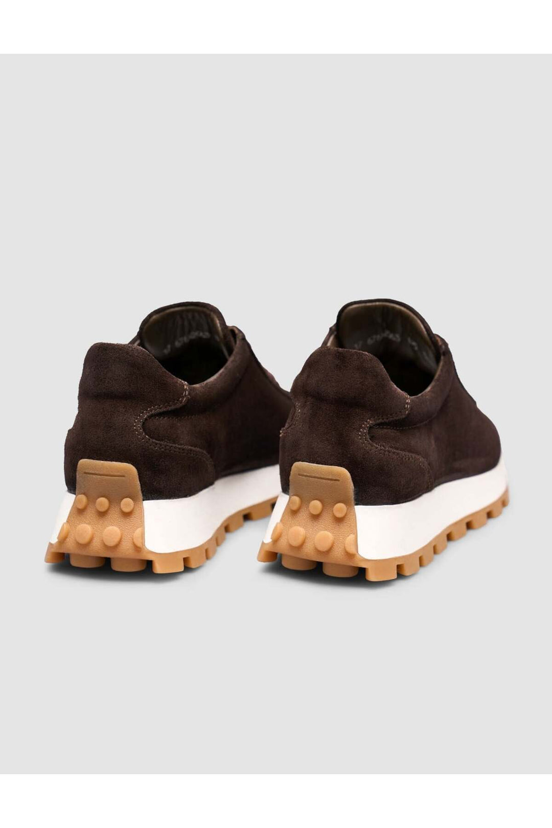 Cabani Shoes Baskets pour femmes en cuir véritable de vachette marron - Multicolore