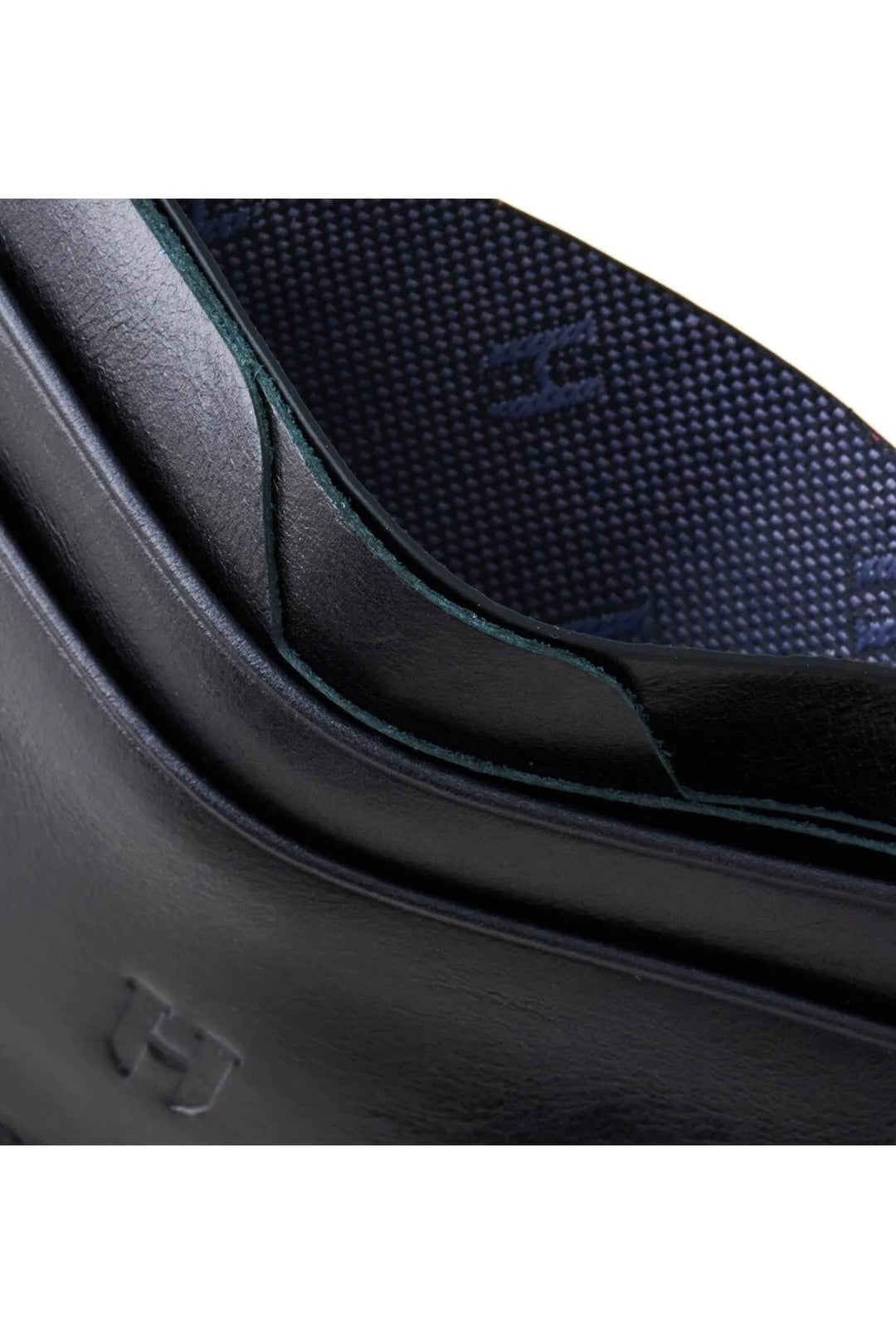helmbrook Hommes - Cuir véritable - Porte-cartes mince - Protection RFID - Elton - Noir