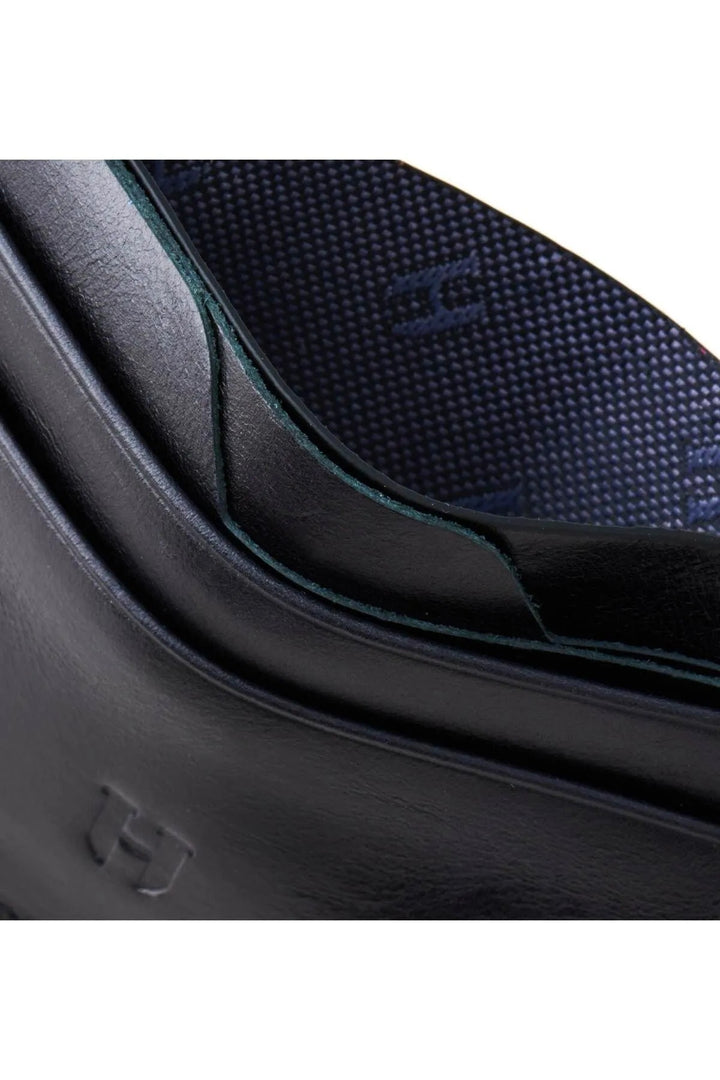 helmbrook Hommes - Cuir véritable - Porte-cartes mince - Protection RFID - Elton - Noir