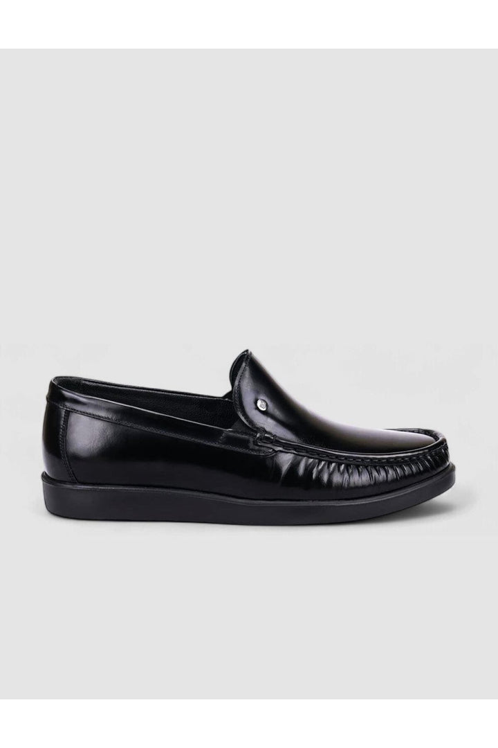 Cabani Shoes Chaussures de ville pour hommes en cuir véritable noir à ouverture 100% - Noir