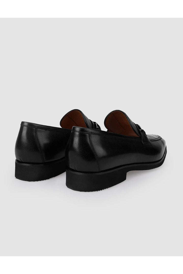 Cabani Shoes Chaussures classiques pour hommes en cuir véritable noir avec boucle à 100% - Multicolore