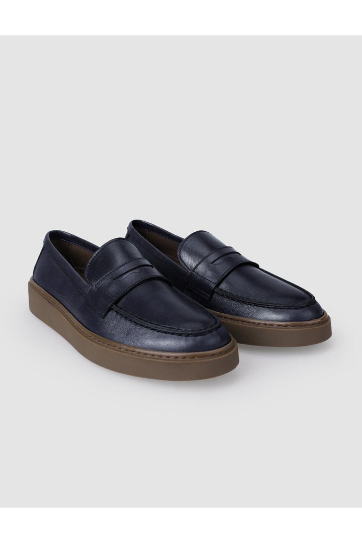 Cabani Shoes %100 Cuir véritable Chaussures décontractées pour hommes Bleu marine - Bleu marine