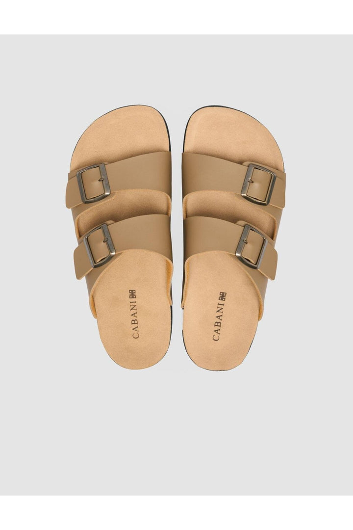 Cabani Shoes Sandale pour homme en vison avec détail de boucle - Vison