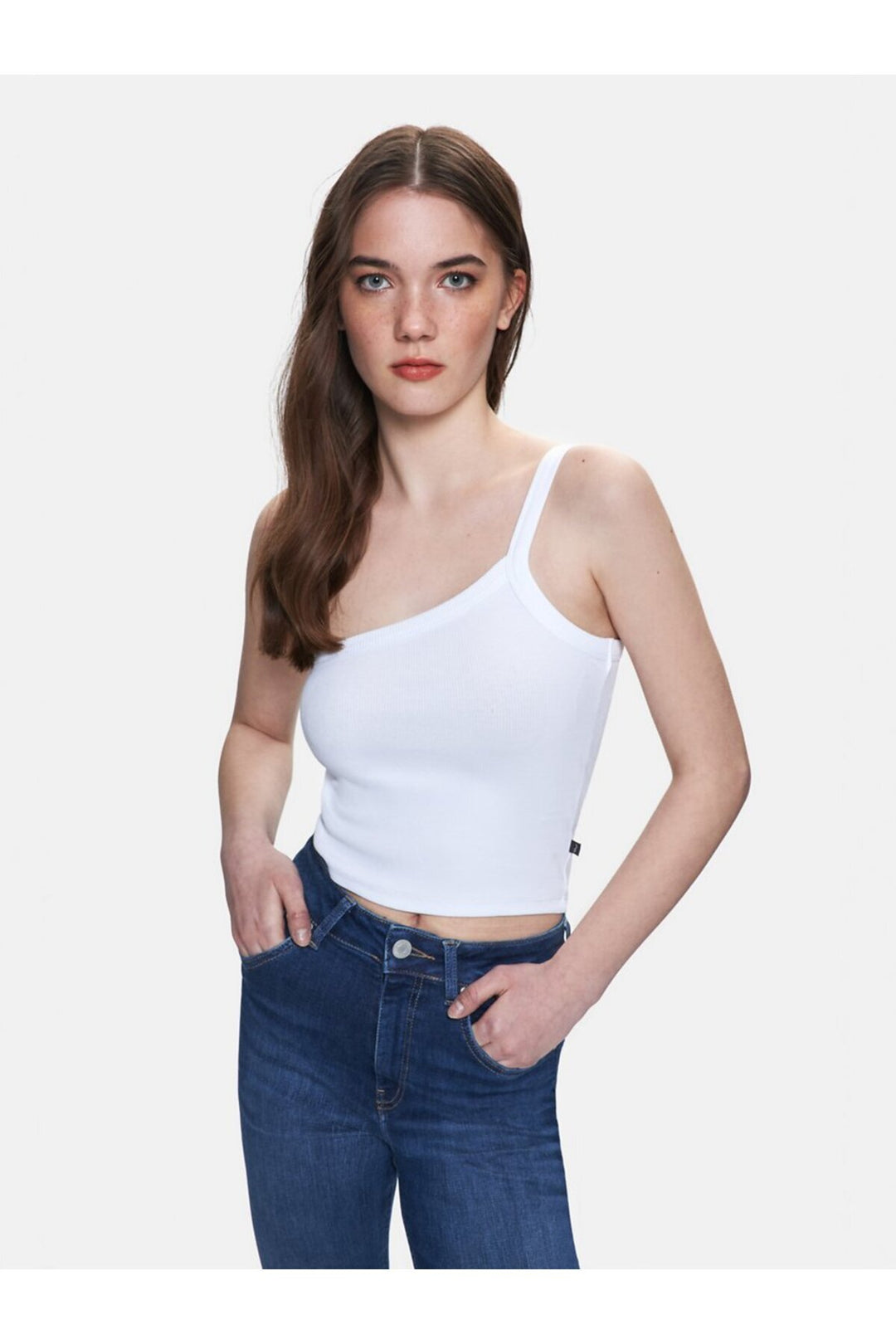 LTB Singlet blanc avec bretelle fine