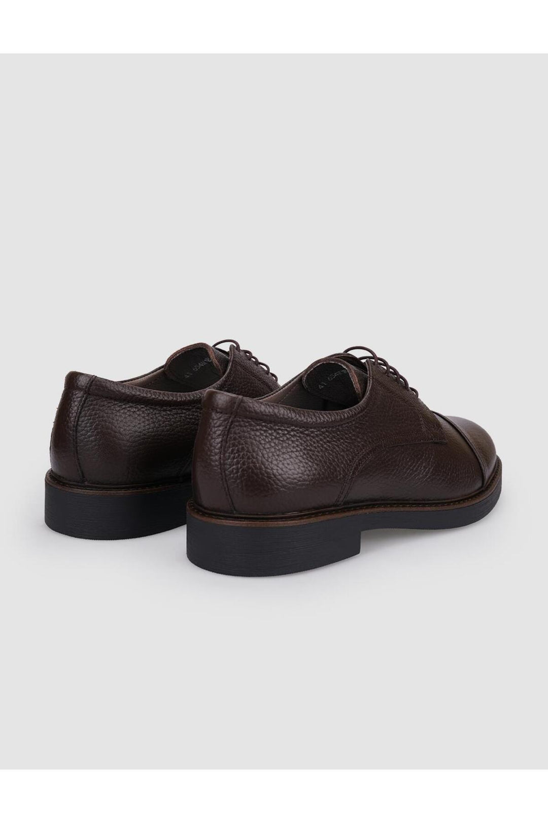Cabani Shoes Chaussures de ville pour hommes en cuir véritable 100 % marron à lacets - Marron