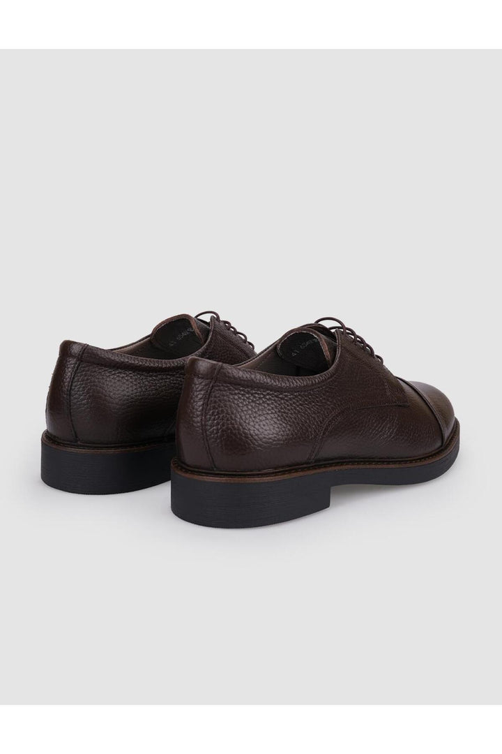 Cabani Shoes Chaussures de ville pour hommes en cuir véritable 100 % marron à lacets - Marron