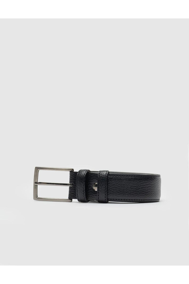 Cabani Shoes Ceinture en cuir véritable noire pour homme classique - Noir