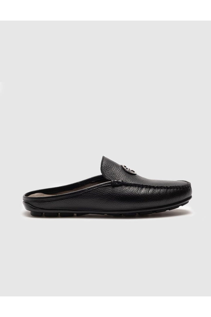 Cabani Shoes Sandale pour homme en cuir véritable avec boucle noire - Multicolore