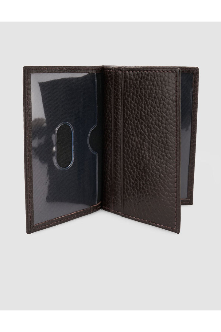 Cabani Shoes Porte-monnaie vertical en cuir véritable Kahve Floter (avec compartiment pour cartes) - Marron