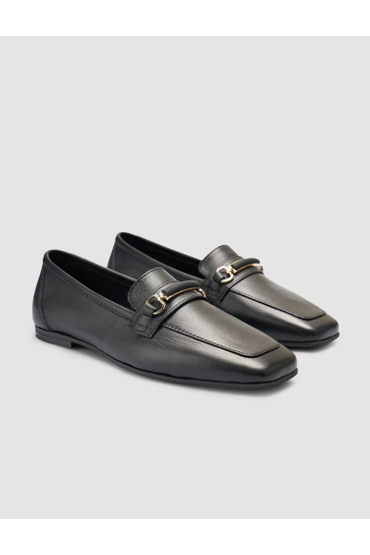 Cabani Shoes %100 Cuir Véritable Mocassins Femme Noir - Noir