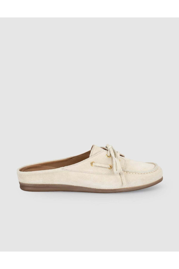 Cabani Shoes Mule loafer femme en suède beige - Multicolore