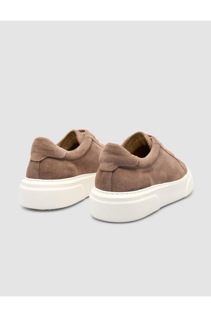 Cabani Shoes %100 Cuir véritable Crème Baskets Femme - Crème