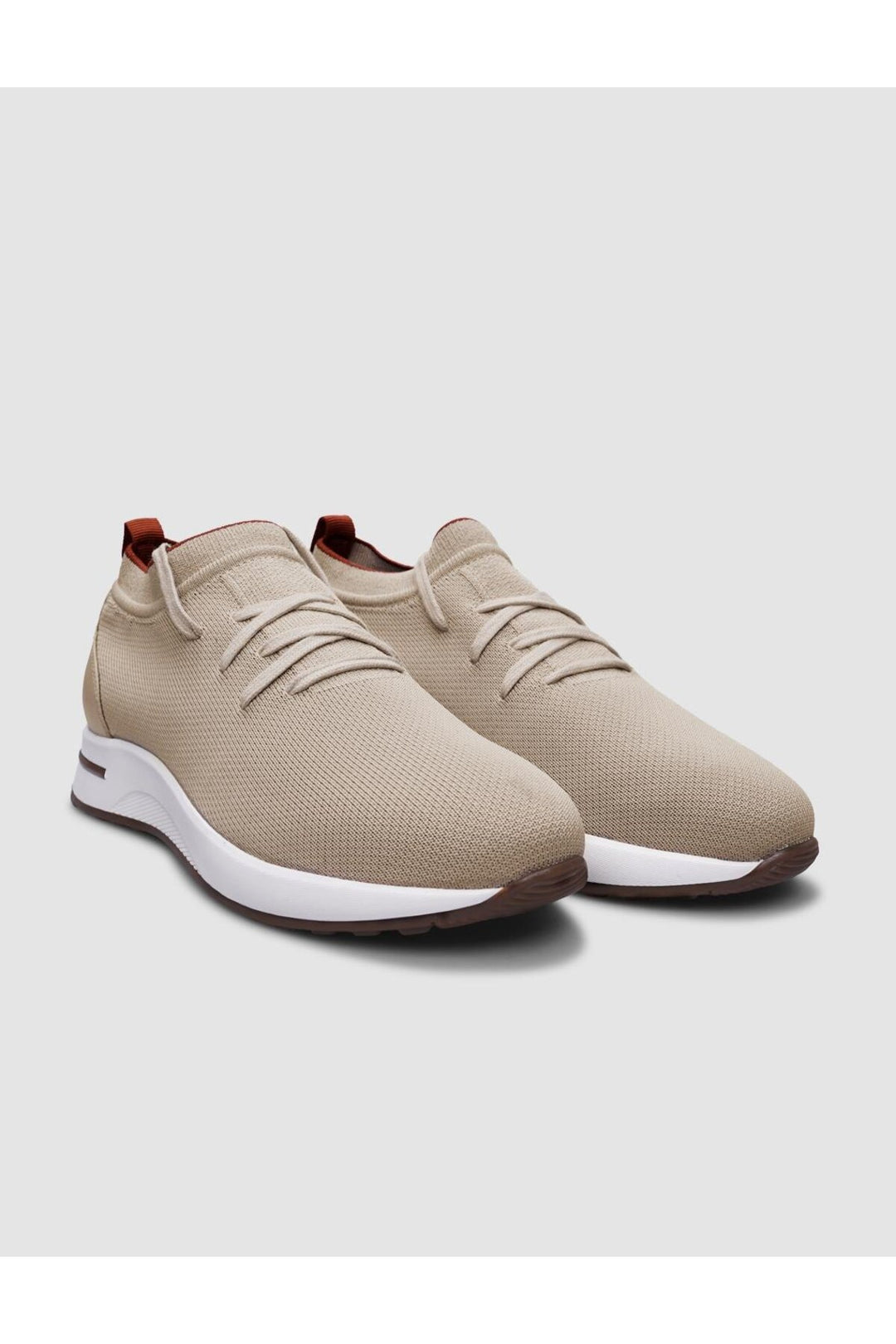 Cabani Shoes Baskets à lacets en tricot beige pour femme - Multicolore
