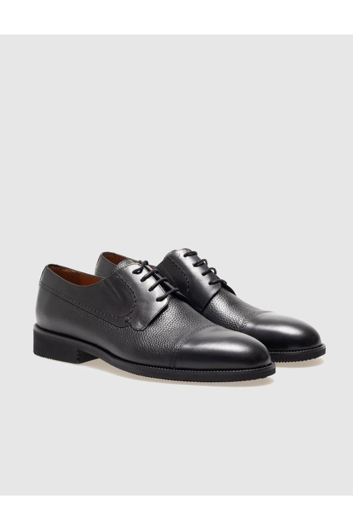Cabani Shoes Chaussures classiques pour hommes en cuir véritable noires à lacets - Multicolore
