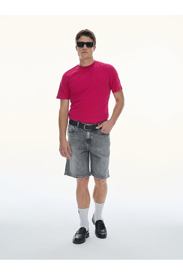 LTB T-shirt violet classique à manches courtes Zero Collar Pressure