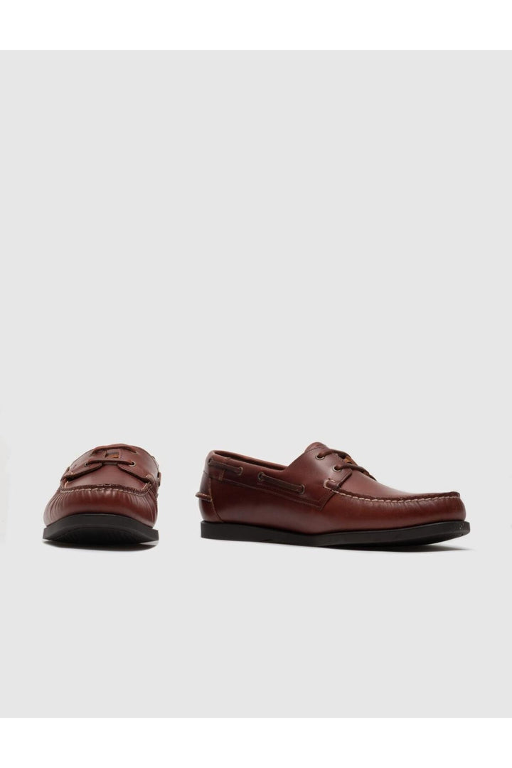Cabani Shoes Chaussures de ville pour hommes en cuir véritable marron à lacets - Marron