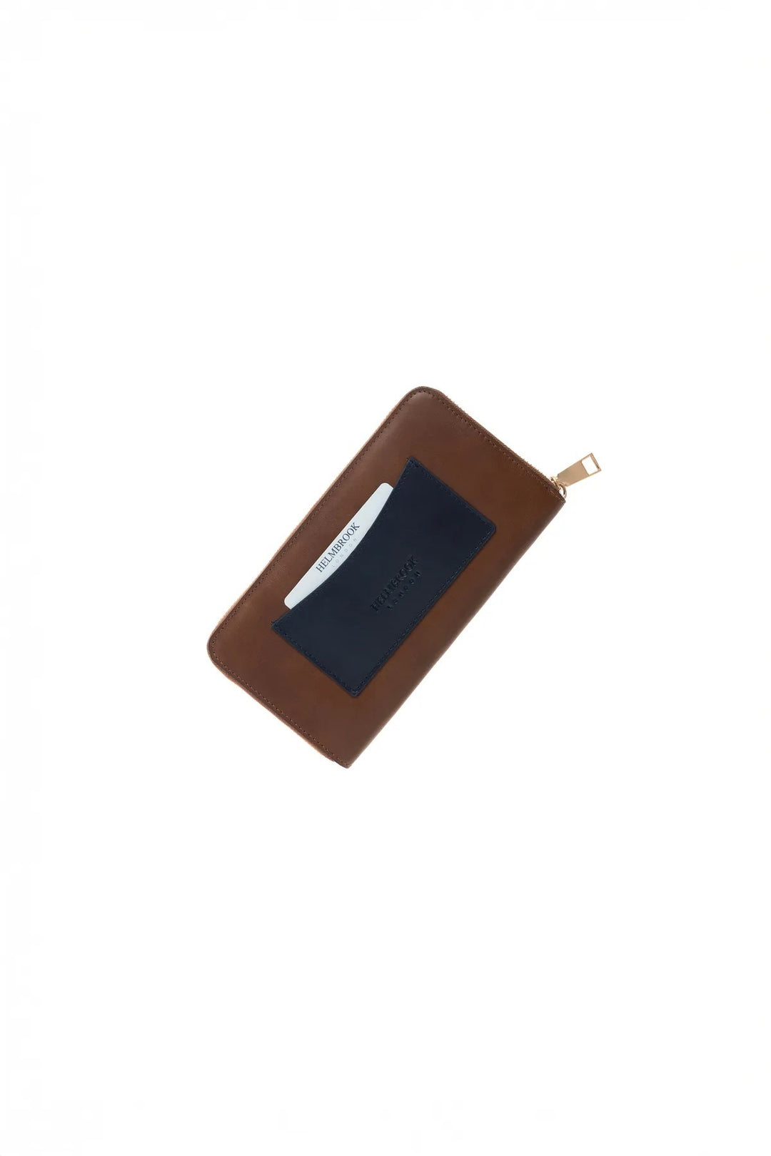 Helmbrook Femme Cuir Véritable Grand Portefeuille Fermeture Éclair RFID Protégé Amelia Tan