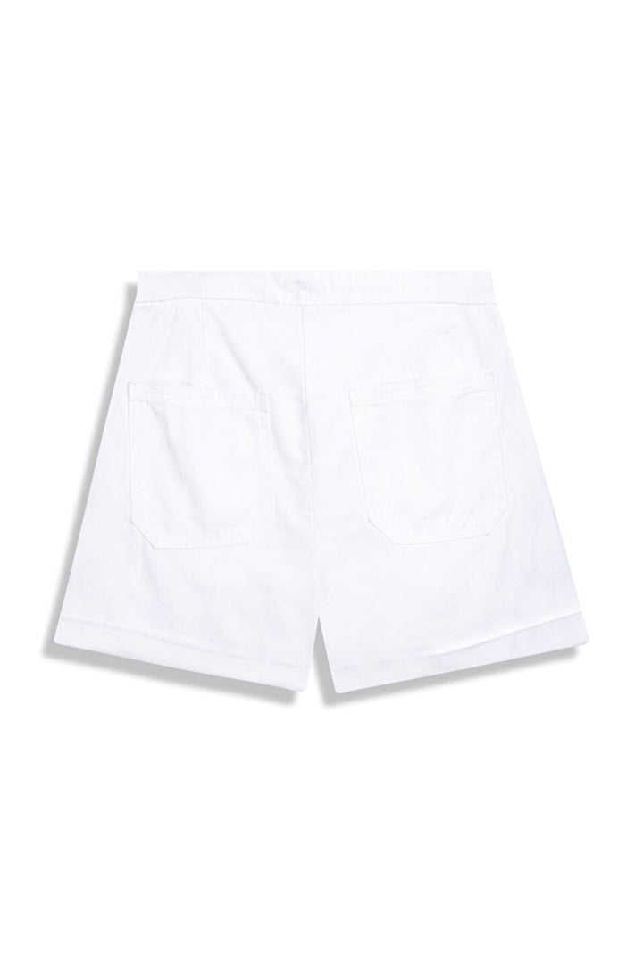 LTB Mini short classique blanc en gabardine