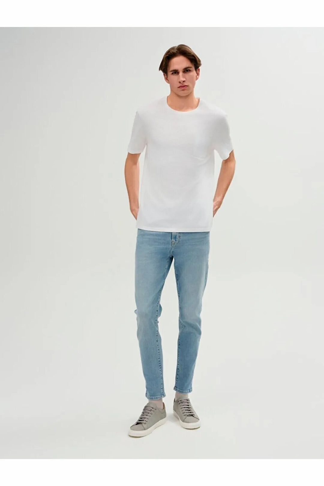 LTB T-shirt blanc classique à manches courtes avec col Pressure Zero