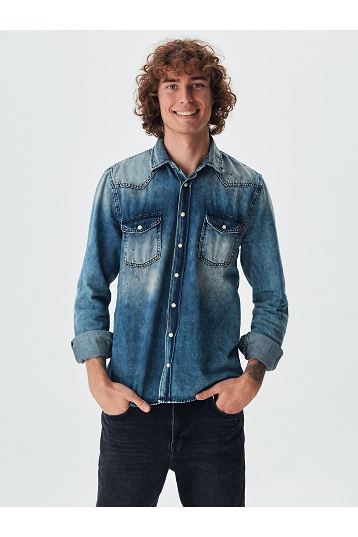 LTB Chemise en jean slim Rohan