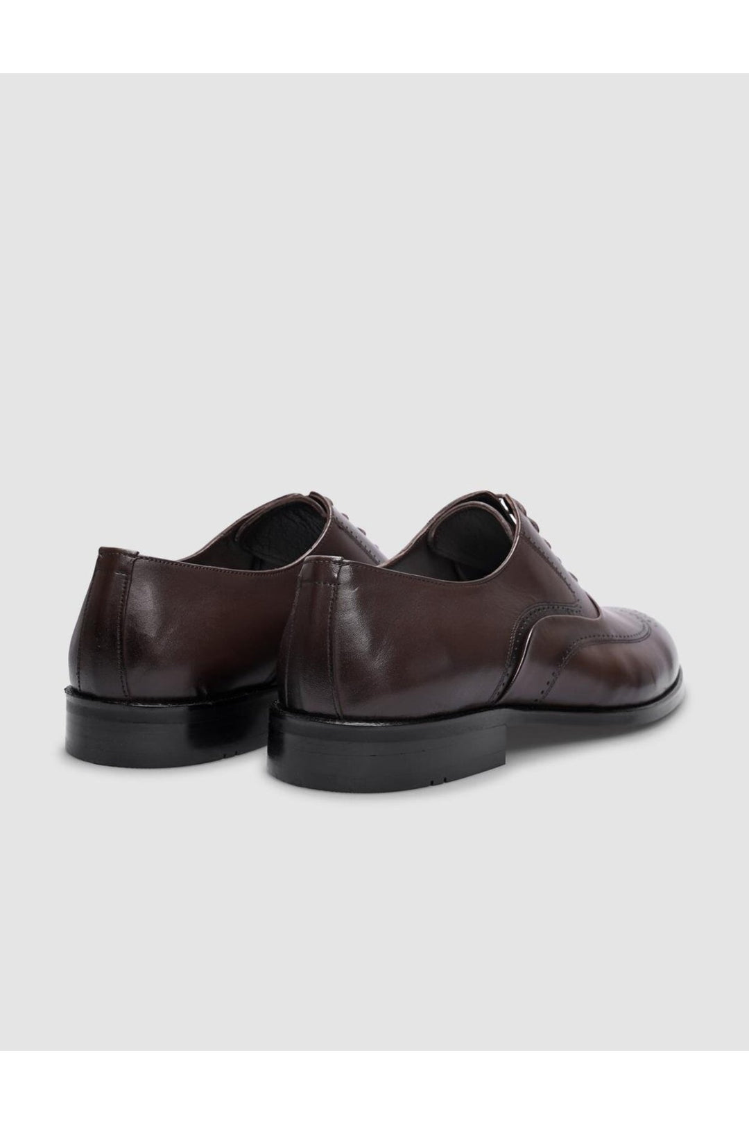 Cabani Shoes Chaussures classiques pour hommes en cuir véritable marron à lacets - Marron