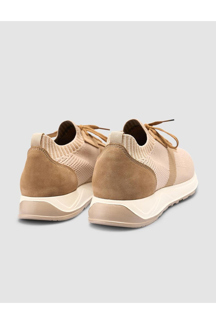 Cabani Shoes Chaussures de sport pour hommes en tricot beige Padova - Beige
