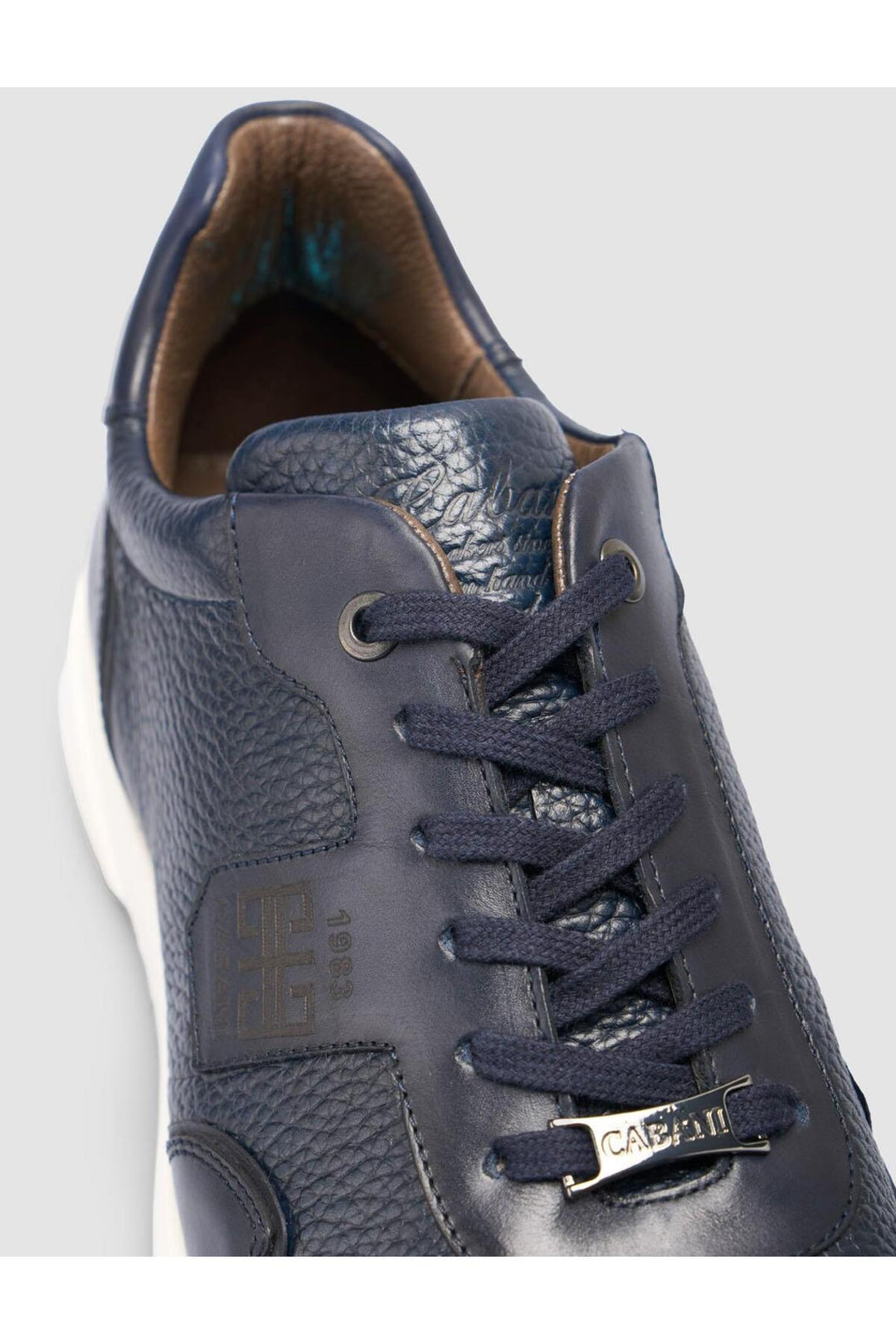 Cabani Shoes %100 Cuir véritable Bleu marine Chaussures de sport pour hommes - Bleu marine