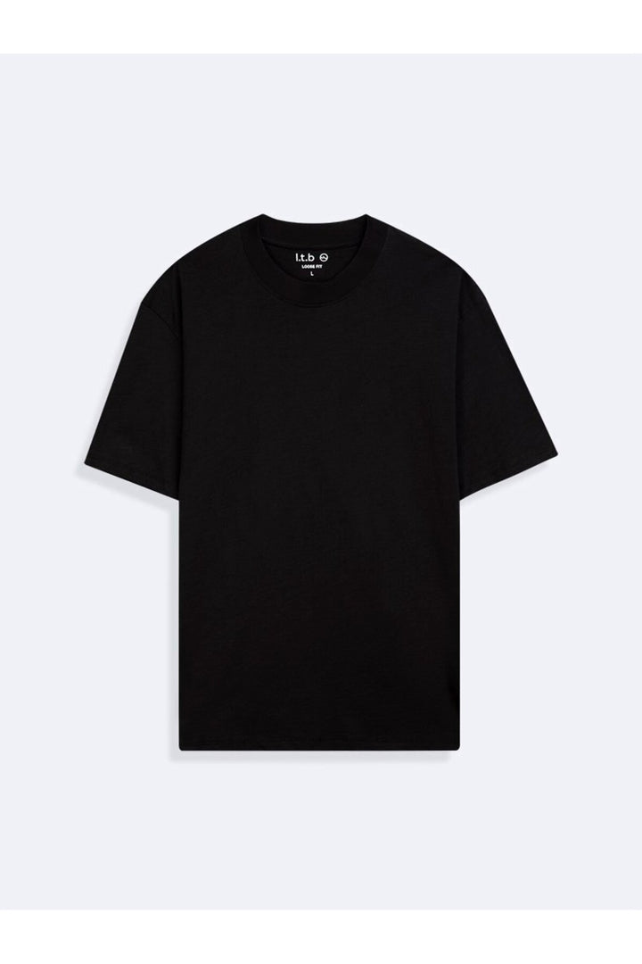 LTB T-shirt Basic Noir Col Ras du Cou - Noir