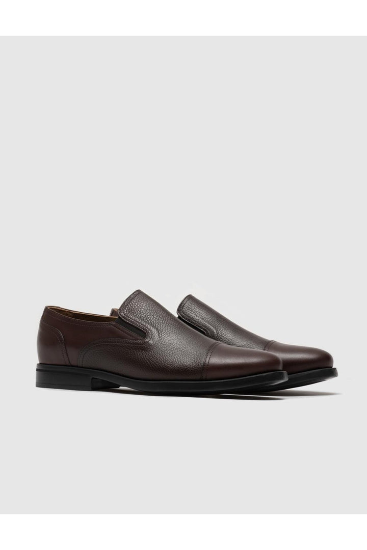 Cabani Shoes Chaussures pour hommes classiques en cuir véritable marron avec semelle Eva. - Marron