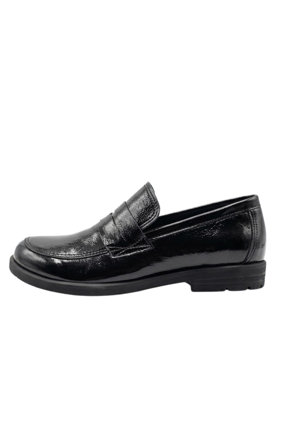 Wavelys ZANTE Chaussures pour femmes en cuir verni noir véritable, élégantes, souples et à semelle flexible. - Noir