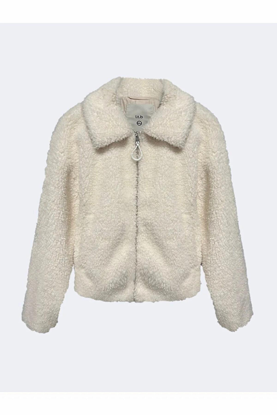 LTB Veste blanche en peluche douce à manches longues - Blanc_14142