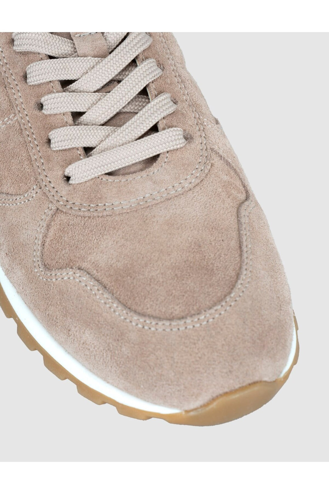 Cabani Shoes Baskets en suède beige pour femme - Crème