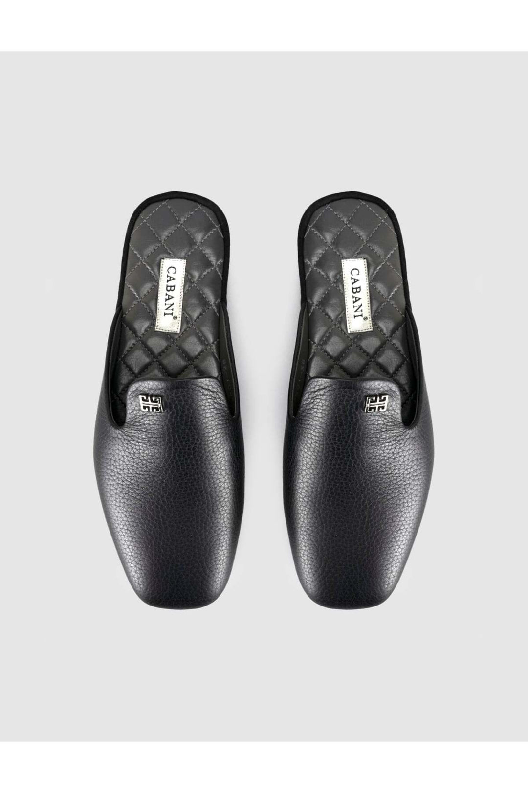 Cabani Shoes Sandales premium en cuir véritable matelassé noir pour femme avec semelle intérieure. - Noir
