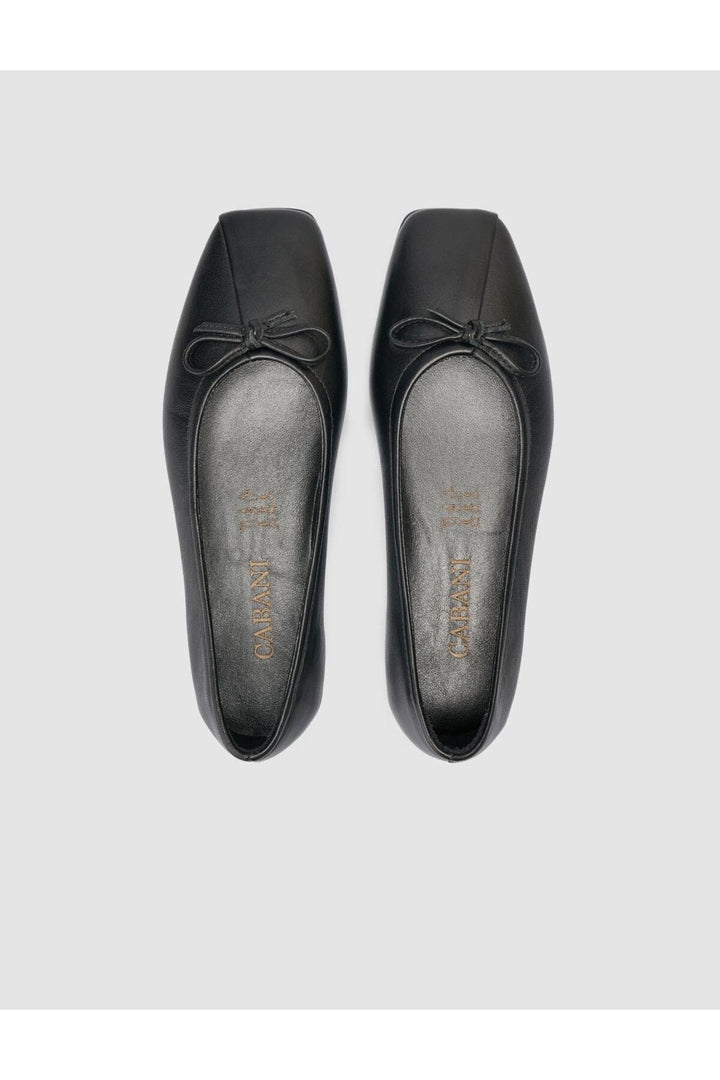 Cabani Shoes %100 Cuir Véritable Ballerines Noires pour Femmes - Multicolore