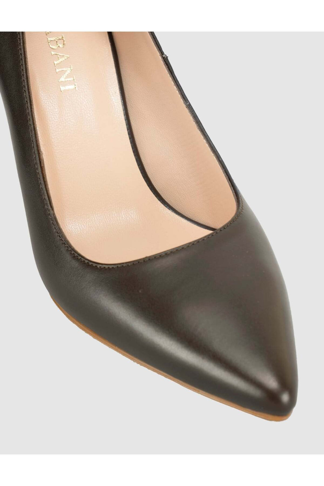 Cabani Shoes Chaussures à talons aiguilles classiques pour femmes en cuir véritable marron - Multicolore