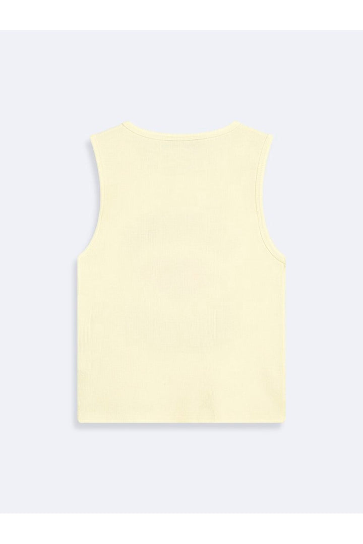 LTB Singlet jaune à bras zéro imprimé graphique