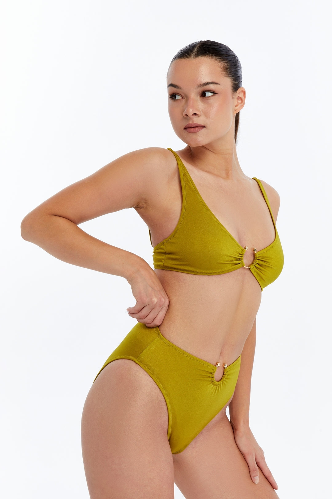Lovely Things Bas de bikini en CRISTAL - Café amer