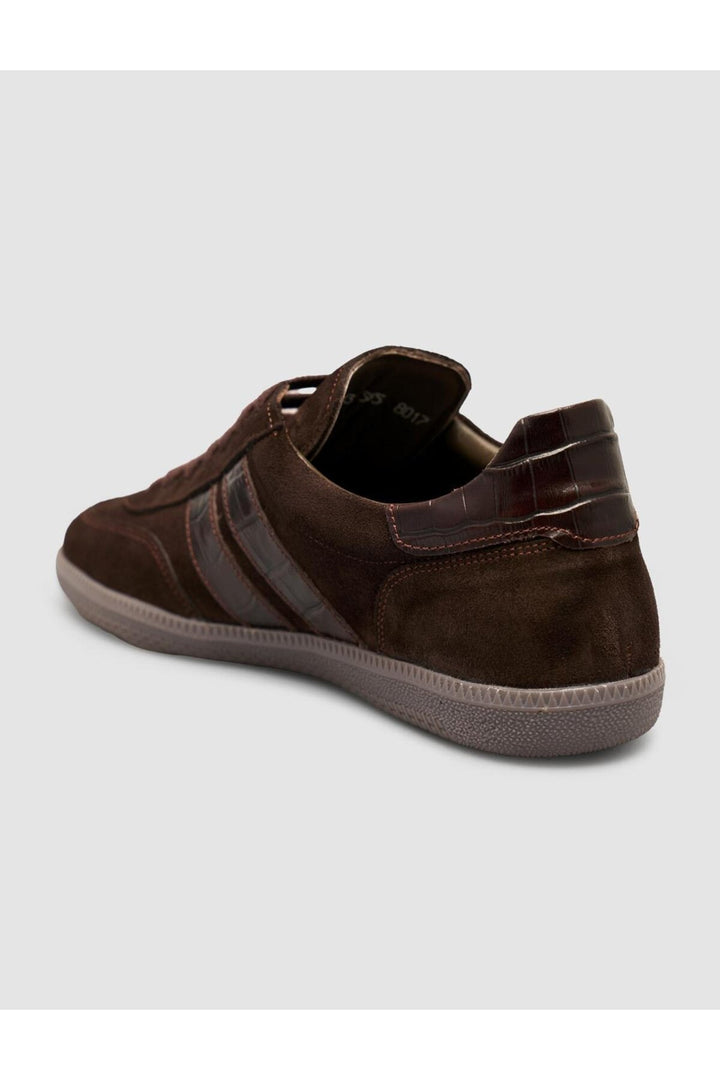 Cabani Shoes Baskets pour femmes en cuir suédé véritable marron 100% - Marron