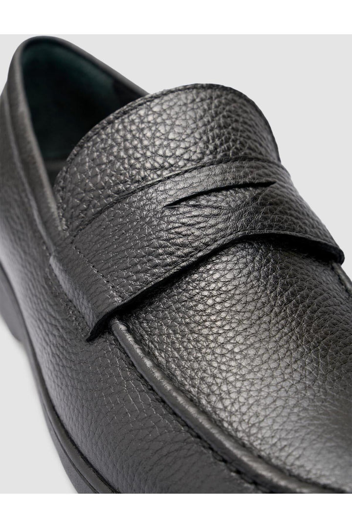 Cabani Shoes %100 Cuir Véritable Noir Mocassins Hommes Droit - Multicolore