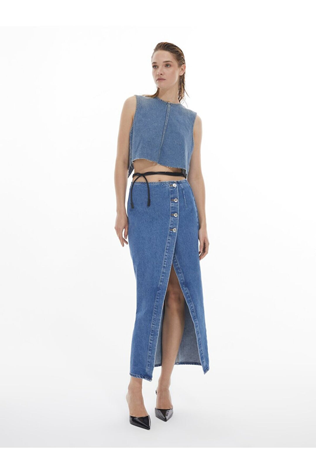LTB Chemisier court en jean Helena