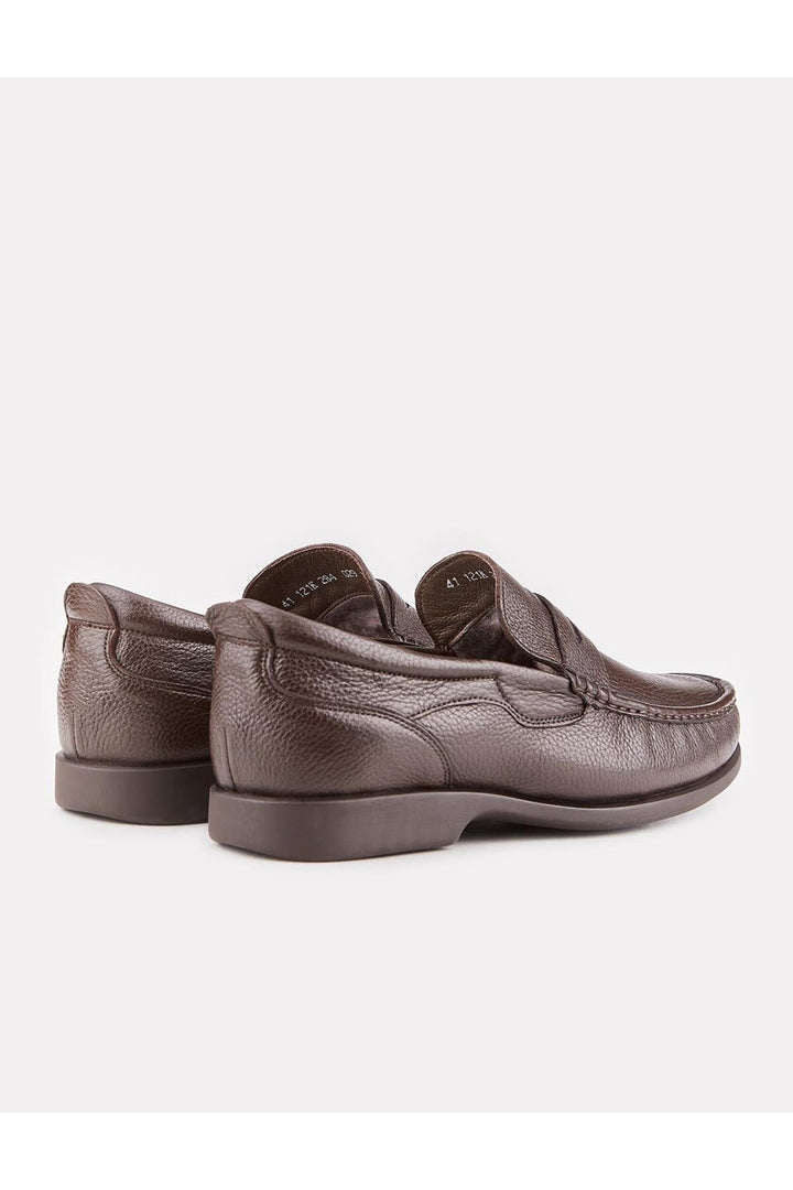 Cabani Shoes Chaussures de ville pour hommes en cuir véritable avec fourrure marron - Marron