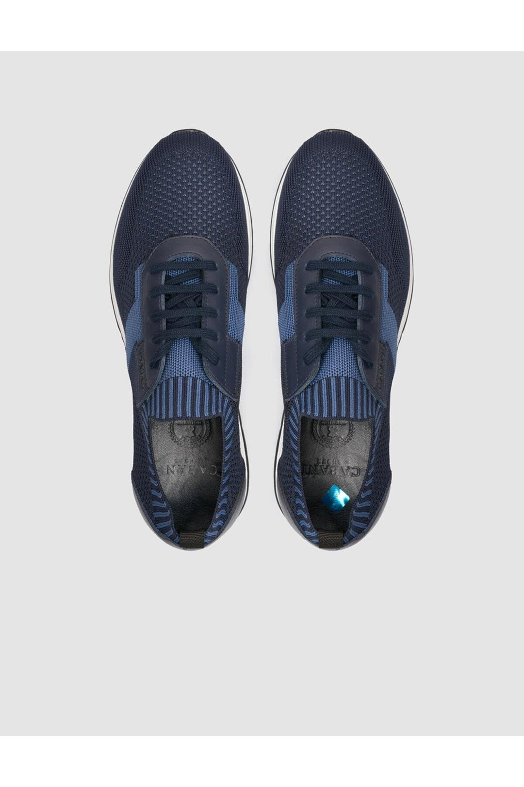 Cabani Shoes Chaussures de sport pour hommes Padova en tricot Bleu marine - Bleu marine