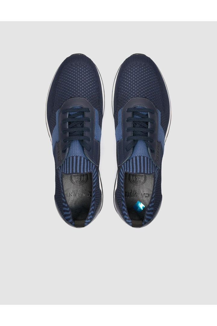 Cabani Shoes Chaussures de sport pour hommes Padova en tricot Bleu marine - Bleu marine
