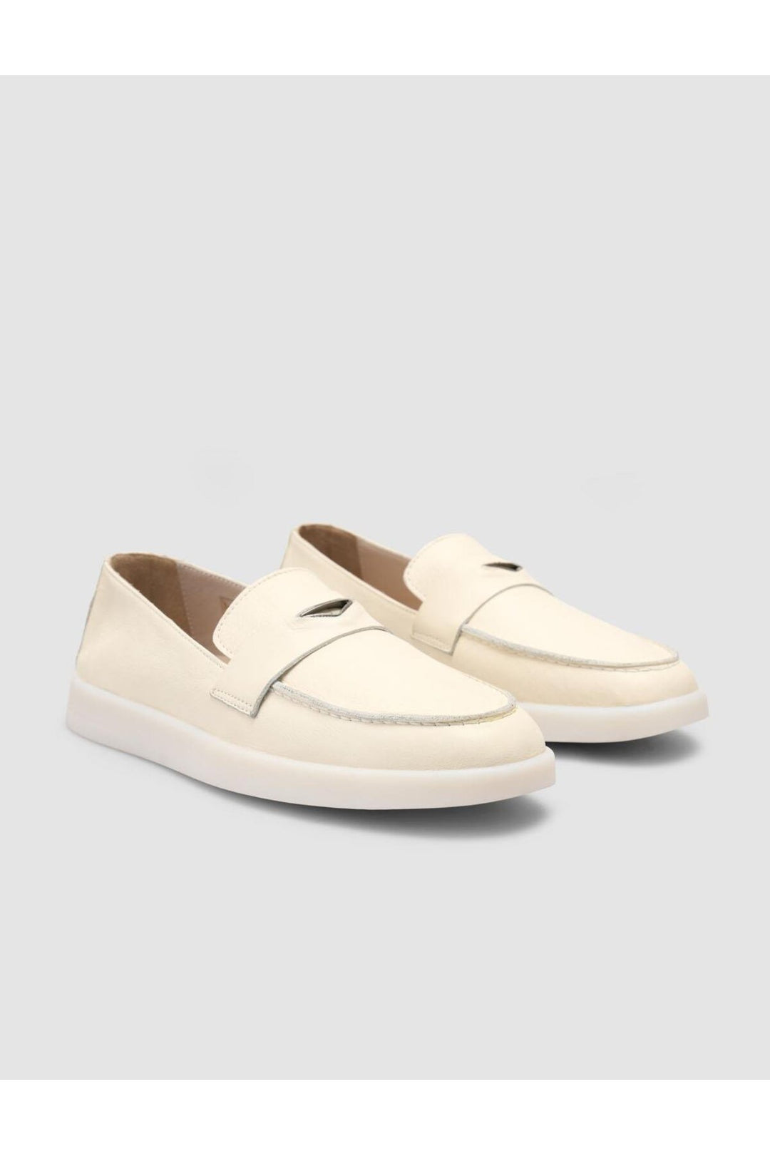 Cabani Shoes %100 Cuir Véritable Mocassins Femme Beige - Beige