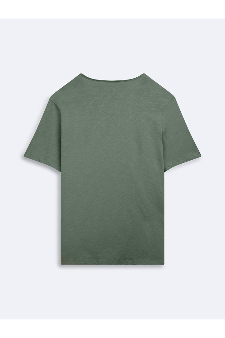 LTB T-shirt vert à col large et poches - Vert