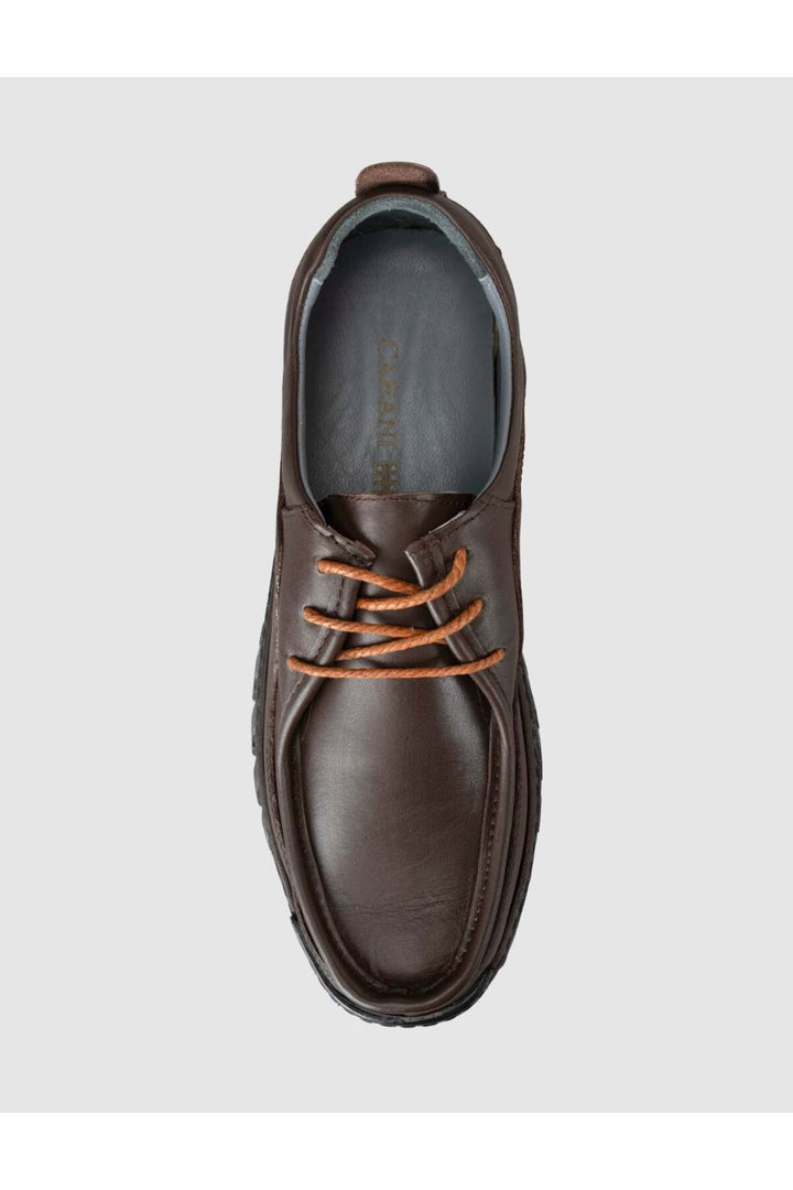 Cabani Shoes Chaussures de confort pour hommes en cuir véritable marron. - Marron