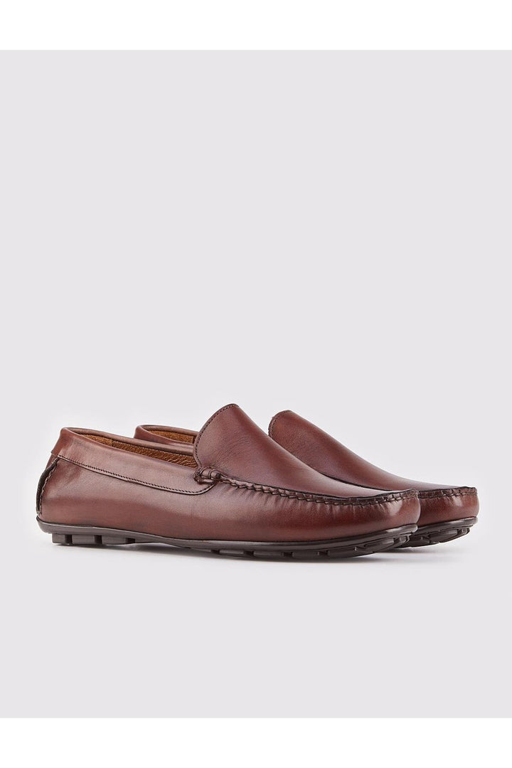 Cabani Shoes Chaussures Loafer pour hommes en cuir véritable marron - Marron