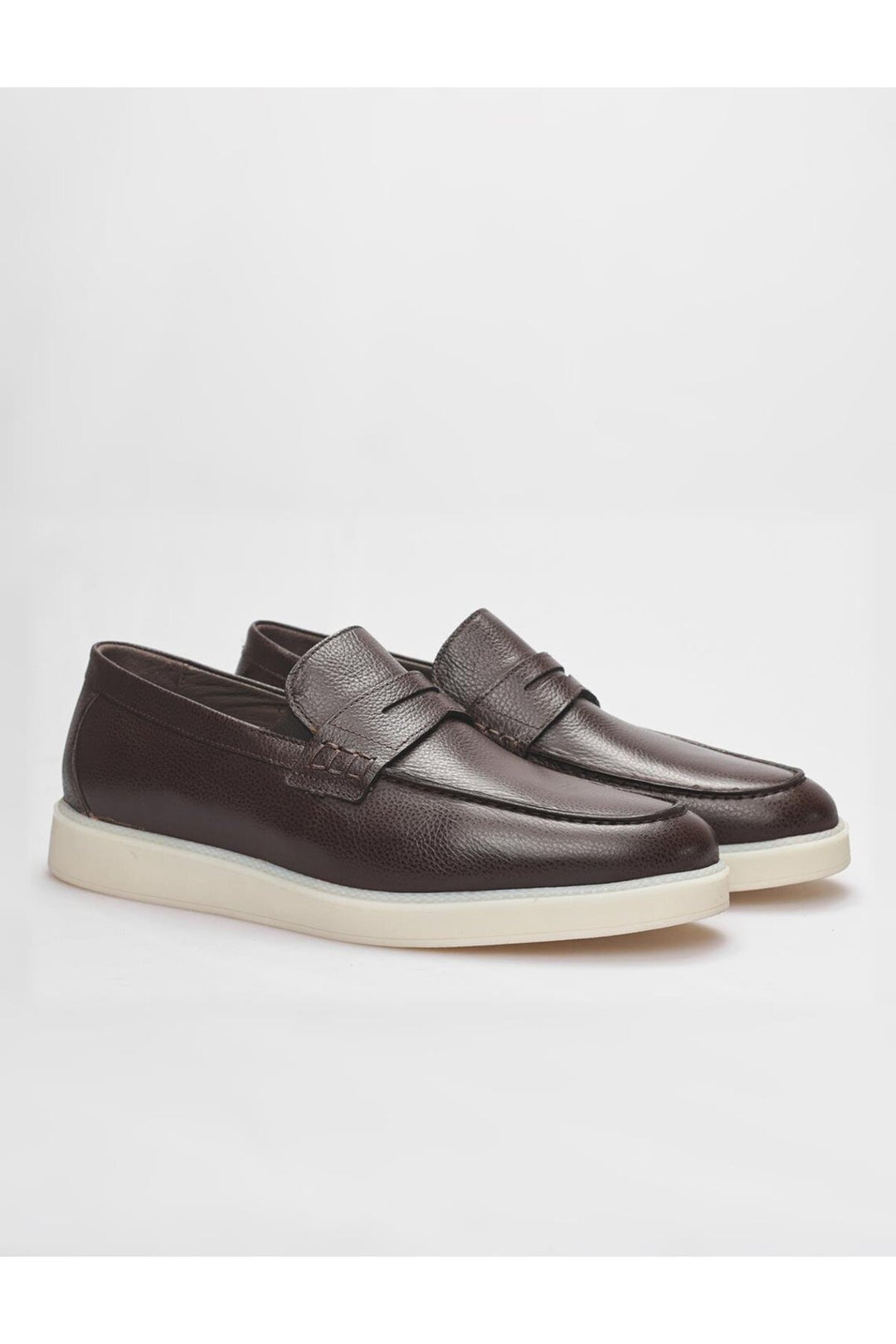 Cabani Shoes Chaussures de sport pour hommes en cuir véritable marron - Marron