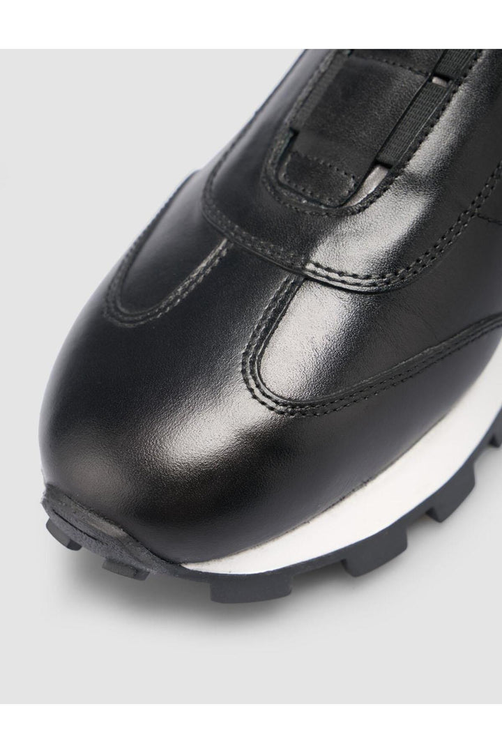 Cabani Shoes %100 Cuir Véritable Baskets Noires pour Femmes - Noir